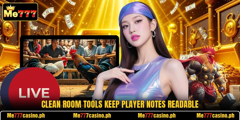 Clean room tools keep player notes readable Clean room tools keep player notes readable