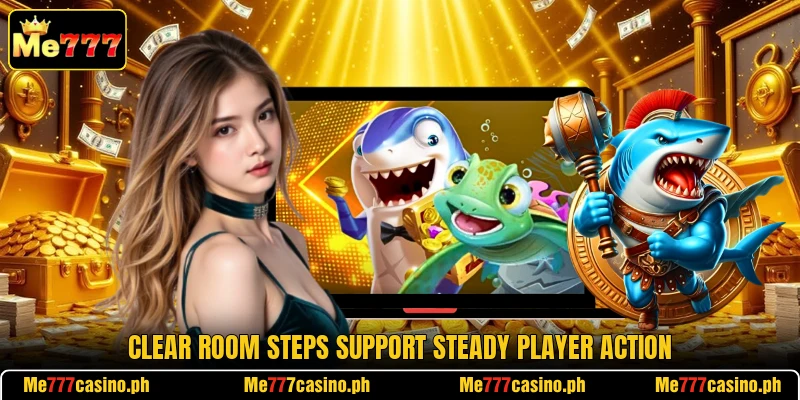 Clear room steps support steady player action Clear room steps support steady player action