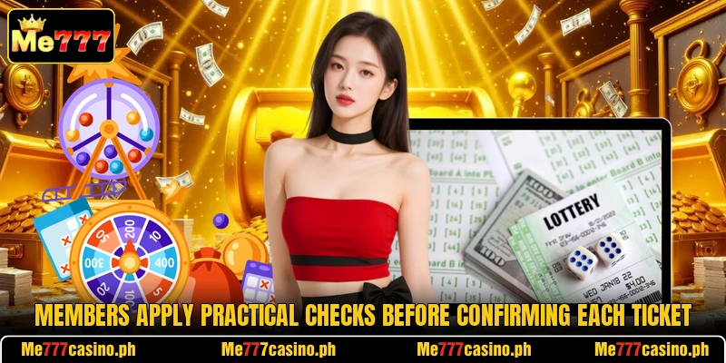 Members apply practical checks before confirming each ticket Members apply practical checks before confirming each ticket