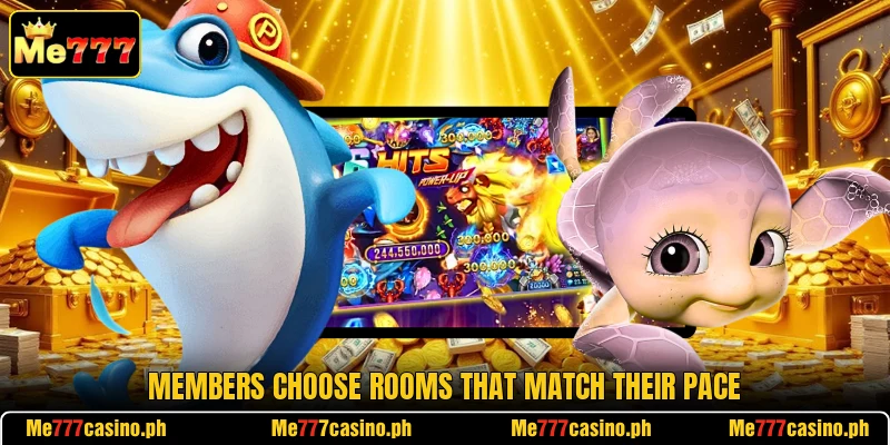 Members choose rooms that match their pace Members choose rooms that match their pace