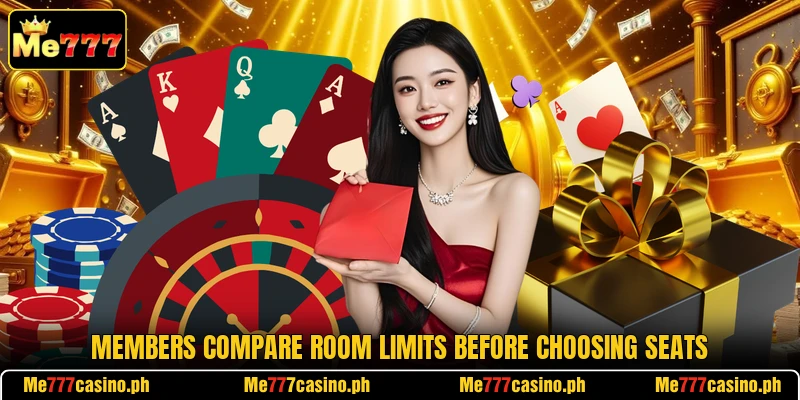 Members compare room limits before choosing seats Members compare room limits before choosing seats