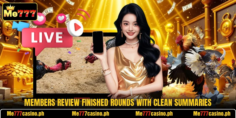 Members review finished rounds with clean summaries Members review finished rounds with clean summaries